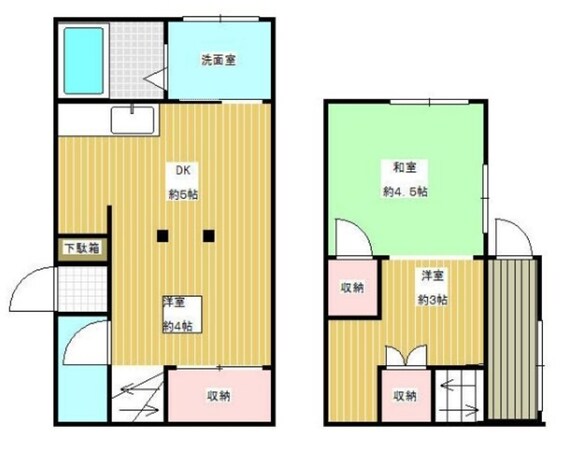 西尾久5丁目貸家の物件間取画像